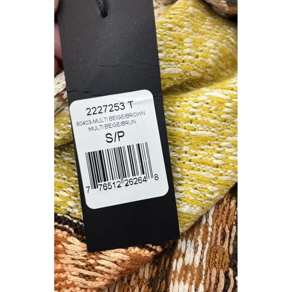 Black Tape Cardigan Womens Size Small Patchwork Open Front Duster Multicolor - Picture 13 of 14